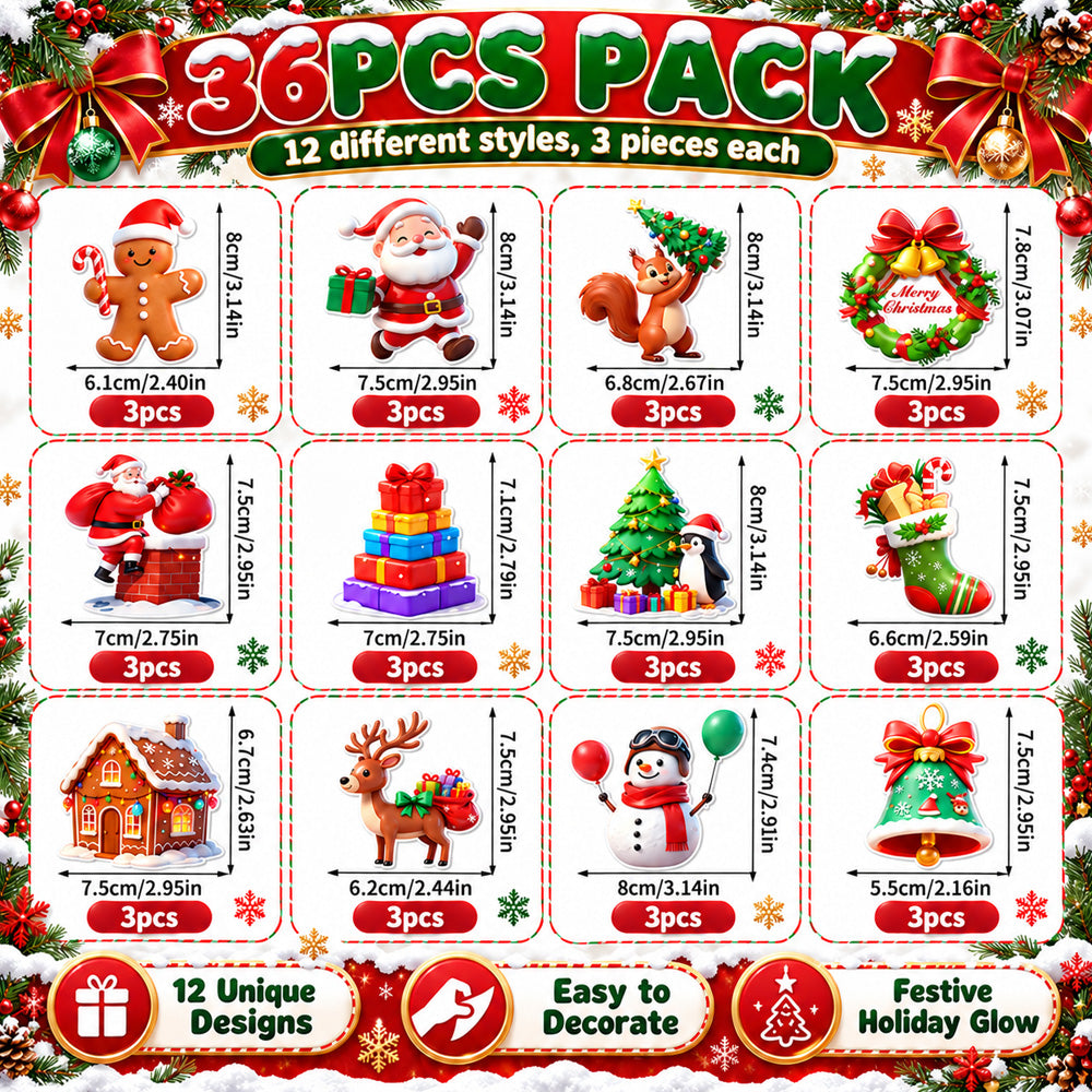 🥳2026 HOT SALE🥳💞50K+ SOLD! 🎄 Light-Up Christmas Wall Decals | No Drill, No Wires, Instant Holiday Glow 🎄