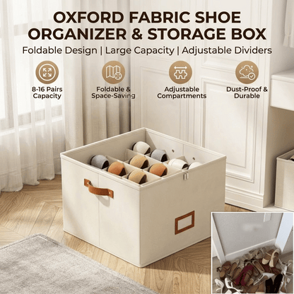 Dlosyvo® 🔥Oxford Fabric Foldable Design Shoe Organizer, Storage Box