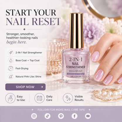 💅 40% OFF !! ⏰ Lilac Glossy Nail Strengthener – Strengthen Weak Nails & Restore Natural Shine — Dlosyvo®