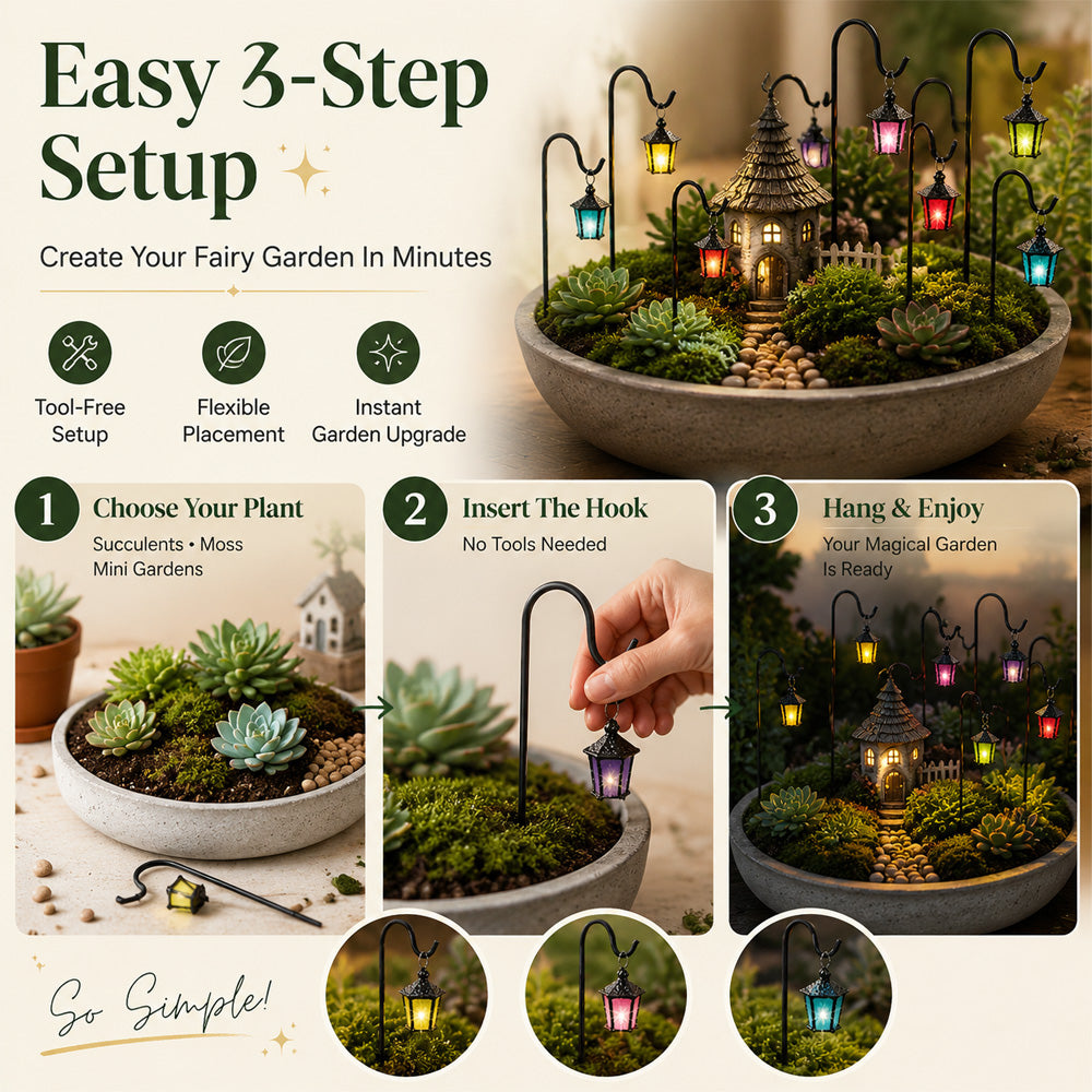 🌿 Glow-in-the-Dark Plant Stakes – 7 colors, premium resin, sturdy iron hooks – magical garden decor. 🌙