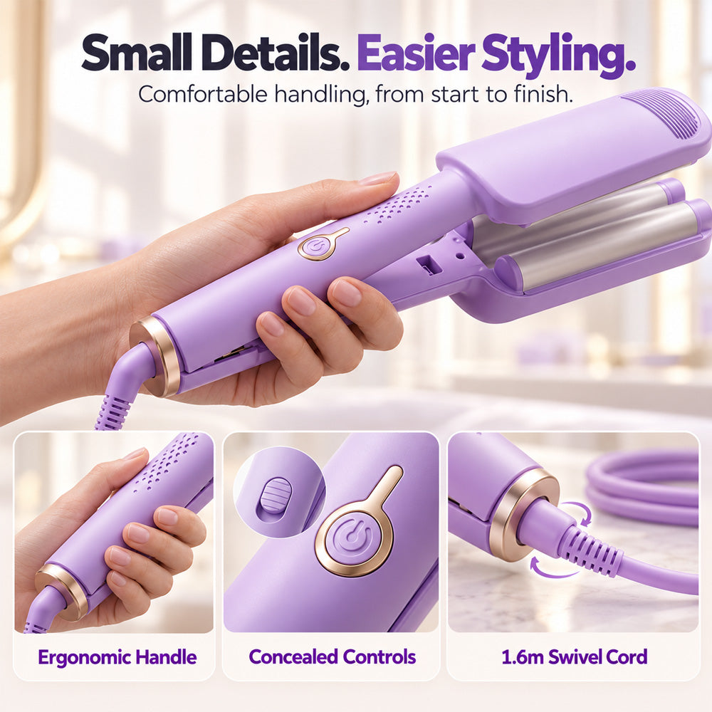 💐 Wavy Curling Iron – Salon shine & heat protection