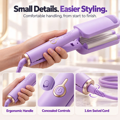 💐 Wavy Curling Iron – Salon shine & heat protection
