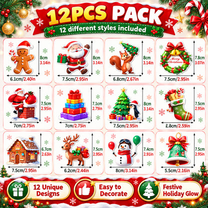 🥳2026 HOT SALE🥳💞50K+ SOLD! 🎄 Light-Up Christmas Wall Decals | No Drill, No Wires, Instant Holiday Glow 🎄