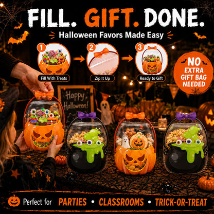 🎃 Unique Halloween Design| Goodie Bags Plastic Candy Bag perfect for candy, gifts, and creative packaging.