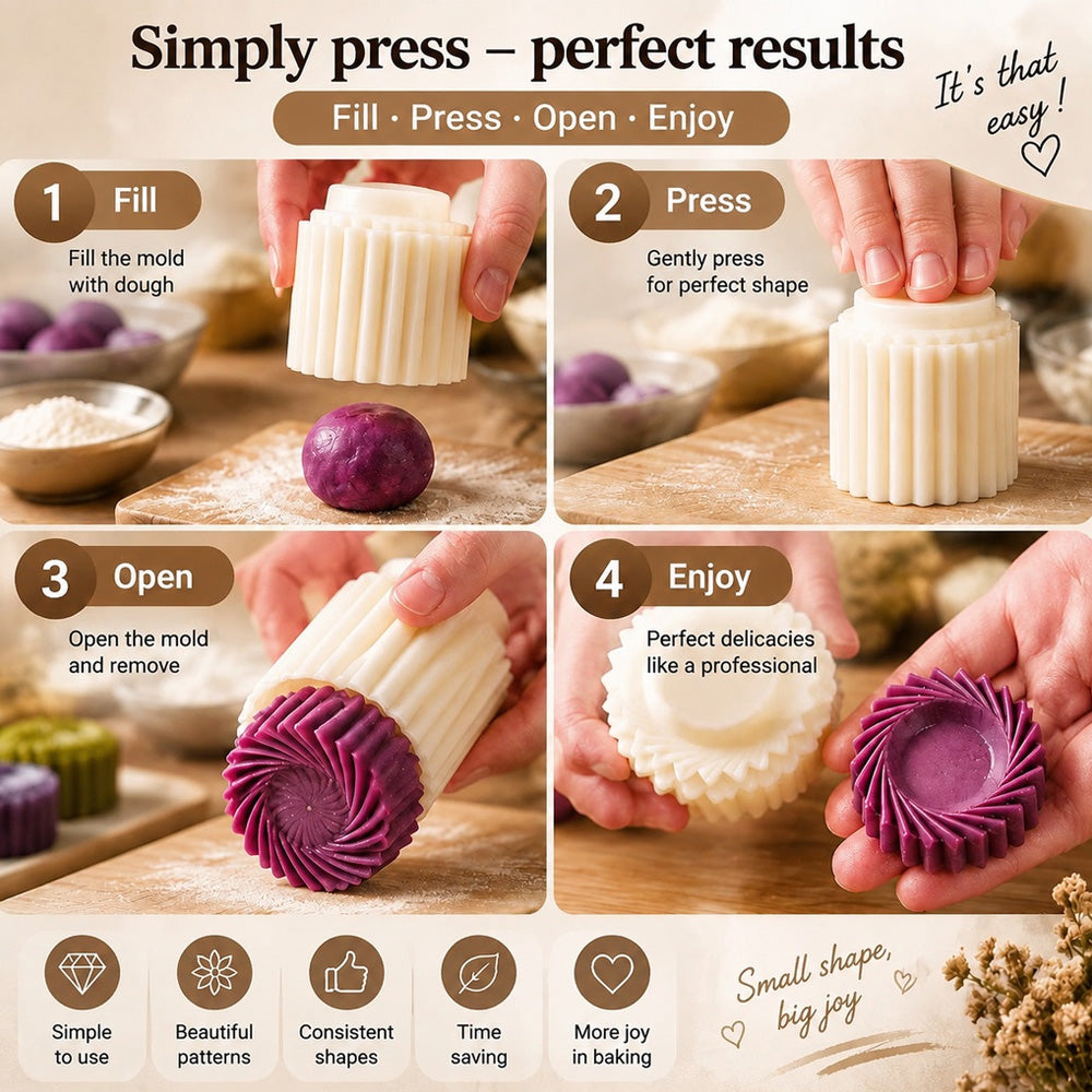 upsell🍪✨Grab Our Dual‑Ended Pastry Press Mold | Create Pro‑Level Cookies & Pastries With Zero Baking Skills, Kids‑Friendly for DIY Baking, Homemade Gift‑Making & Space‑Saving Stress‑Free Festive Snack Prep