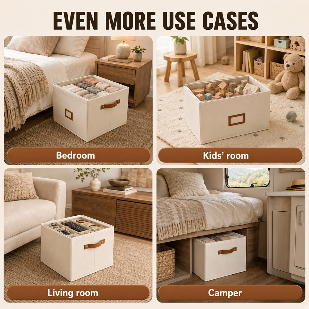 🔥Large Capacity Oxford Fabric Foldable Design Shoe Organizer & Storage Box, anti-mold & moisture resistant for shoes and socks, clothing, and toys 🧺✨| Dlosyvo®