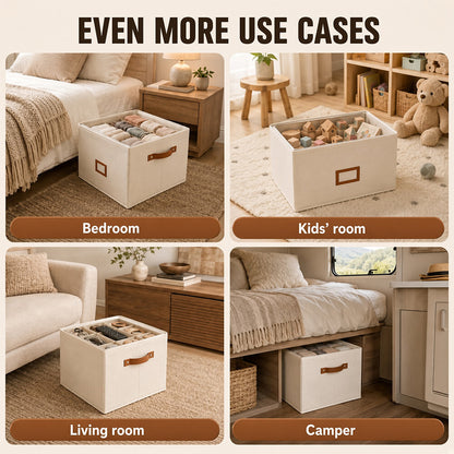 🔥Large Capacity Oxford Fabric Foldable Design Shoe Organizer & Storage Box, anti-mold & moisture resistant for shoes and socks, clothing, and toys 🧺✨| Dlosyvo®
