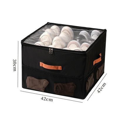 🔥Large Capacity Oxford Fabric Foldable Design Shoe Organizer & Storage Box, anti-mold & moisture resistant for shoes and socks, clothing, and toys 🧺✨| Dlosyvo®