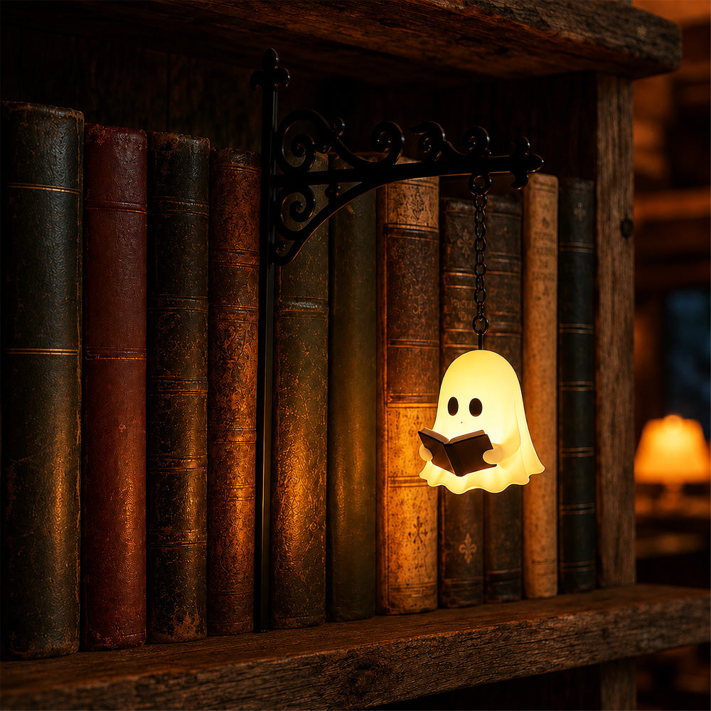 🎃Shockingly Low Price| Ghost Library Lantern – Cozy LED Reading Lamp:The Coziest Thing on the Internet Right Now.