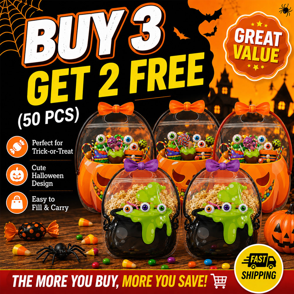 🎃 Unique Halloween Design| Goodie Bags Plastic Candy Bag perfect for candy, gifts, and creative packaging.