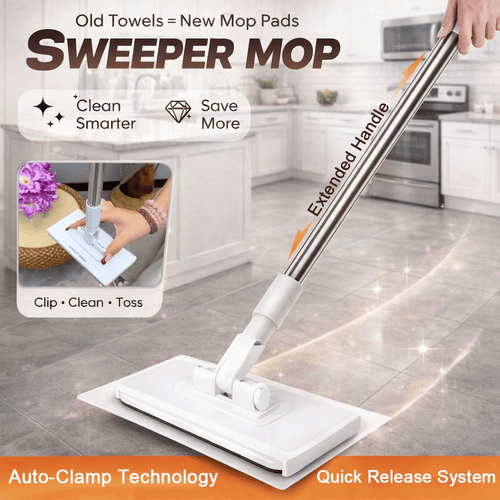 upsell 60%off🧹Disposable Dust Mop with 5 Reusable Cloths