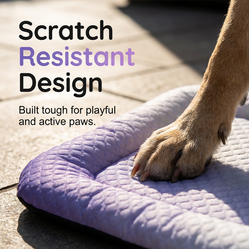 ❄️Pet Cooling Mat for Dogs & Cats 🐾  Naturally Cool Ice-Silk Pad • Breathable, Washable & Soft Dlosyvo®