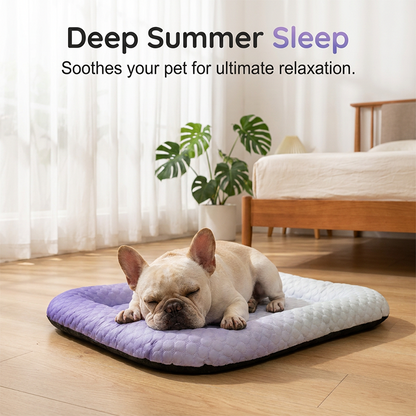 ❄️Pet Cooling Mat for Dogs & Cats 🐾  Naturally Cool Ice-Silk Pad • Breathable, Washable & Soft Dlosyvo®