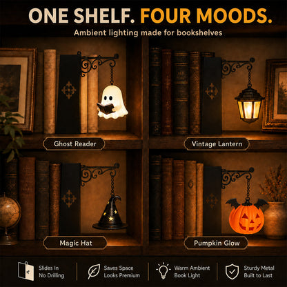 🎃Shockingly Low Price| Ghost Library Lantern – Cozy LED Reading Lamp:The Coziest Thing on the Internet Right Now.