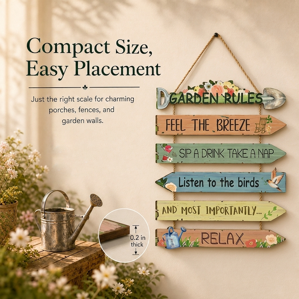 UPSELL Dlosyvo®⏳Limited-time 43% off⏰Rustic Wooden Garden Hanging Sign Wall Decor Plaque🏡🪧
