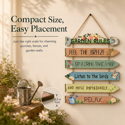 UPSELL Dlosyvo®⏳Limited-time 43% off⏰Rustic Wooden Garden Hanging Sign Wall Decor Plaque🏡🪧