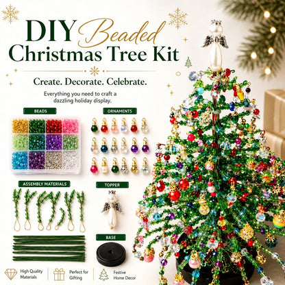 🎄✨ DIY Beaded Christmas Tree Kit – 🎅Create Your Own Sparkling Holiday Decoration | Dlosyvo®