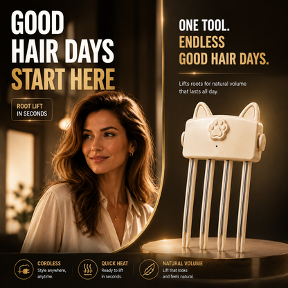 💇 Professional stylist approved💈💞 Dlosyvo® |Wireless Heated Volumizing Root Clip