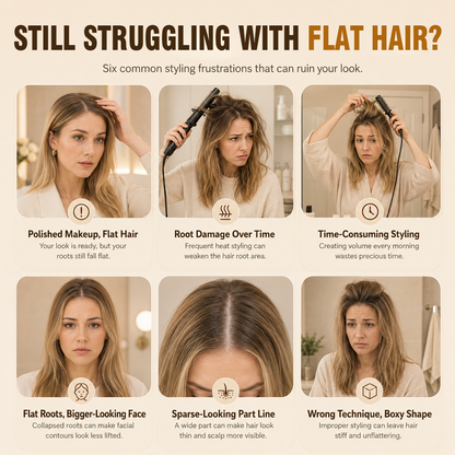 💇 Professional stylist approved💈 Dlosyvo® Wireless Heated Volumizing Root Clip