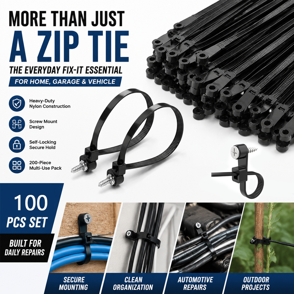 ✂️ LIMITED-TIME 50% OFF! ! Car Body Fastener Zip Ties – UV Resistant Replacement for Screws & Clips  Dlosyvo®