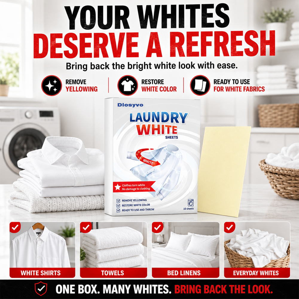 🎉Limited-time offer🔥Free black-enhancing insert included🫧Deep Cleaning Laundry Whitening Sheets🥼| Dlosyvo®