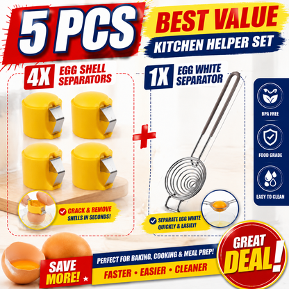 🔥🔥🔥Limited-time 😮‍💨 Buy 1 Get 1 Free ！！！🍳 Quick Egg Cracker Tool – Open Hundreds Of Eggs Faster & Cleaner 🔥