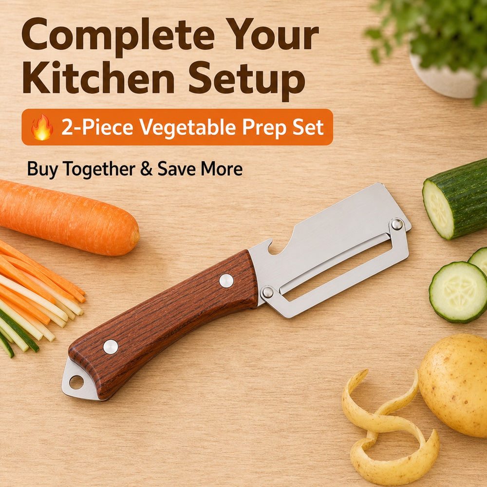 upsell🥕 2-in-1 Multifunctional Vegetable Peeler Set | Peel, Slice & Julienne