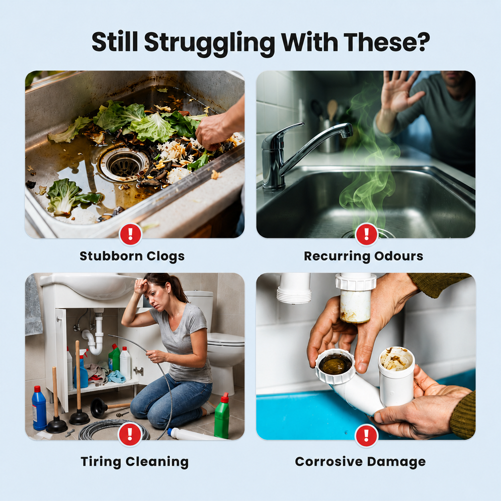 🥳Last Day Buy 1 Get 1 Free!!🫧💞Powerful Cleaning Effervescent Tablets for Pipe, Fast Dissolve Hair Grease Clogs, Deodorizing Antibacterial Pipe Cleaner for Sink Toilet Floor Drain