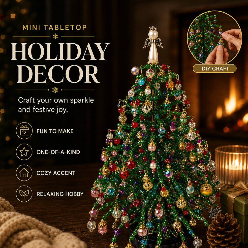 🎄✨ DIY Beaded Christmas Tree Kit – 🎅Create Your Own Sparkling Holiday Decoration | Dlosyvo®