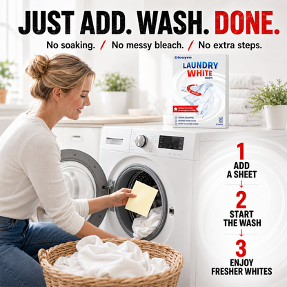 🎉Limited-time offer-Free black-enhancing insert included🫧Deep Cleaning Laundry Whitening Sheets🥼| Dlosyvo®