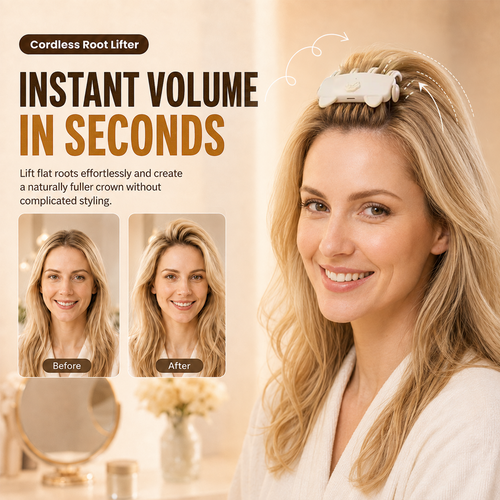 💇 Professional stylist approved💈 Dlosyvo® Wireless Heated Volumizing Root Clip