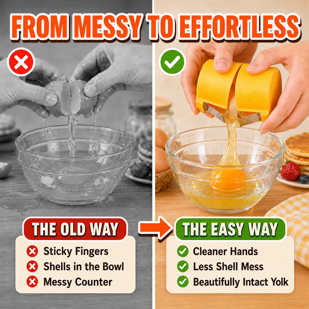 🔥🔥🔥Limited-time 😮‍💨 Buy 1 Get 1 Free ！！！🍳 Quick Egg Cracker Tool – Open Hundreds Of Eggs Faster & Cleaner 🔥