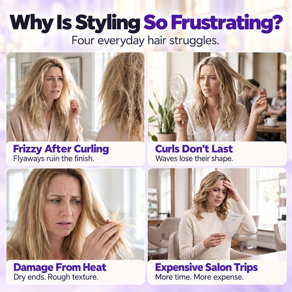 💐 Wavy Curling Iron – Salon shine & heat protection