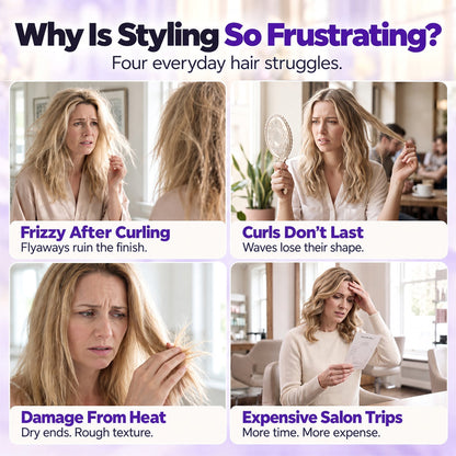 💐 Wavy Curling Iron – Salon shine & heat protection