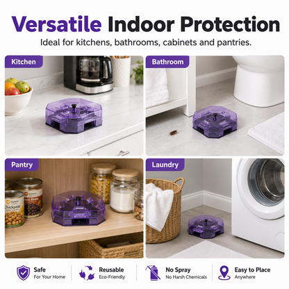 ⏳Time-Limited Special⏰ Reusable Roach Trap – Physical capture, no toxic sprays. One‑way doors, easy to check & clean. Safe for homes with kids & pets! 🏠✨