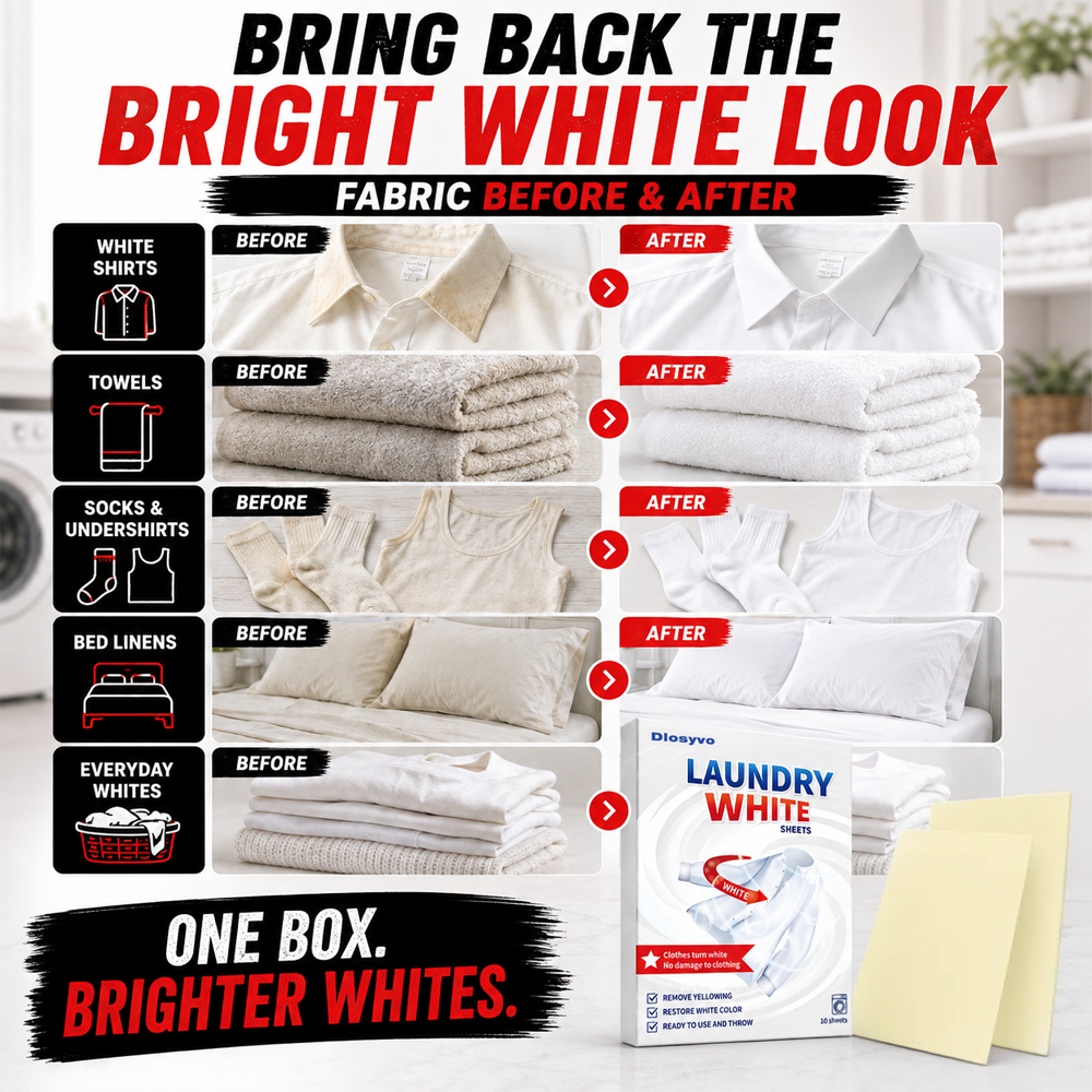 🎉Limited-time offer🔥Free black-enhancing insert included🫧Deep Cleaning Laundry Whitening Sheets🥼| Dlosyvo®