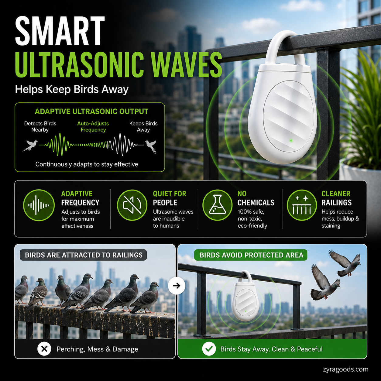 upsell Dlosyvo® 🐦Portable Ultrasonic Bird Repellent Keychain| 🐦‍⬛Prevent bird droppings; protect fruits, vegetables, food, and lawns