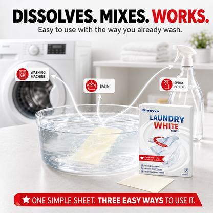 🎉Limited-time offer-Free black-enhancing insert included🫧Deep Cleaning Laundry Whitening Sheets🥼| Dlosyvo®