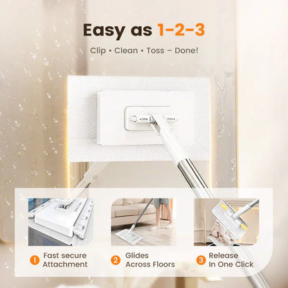upsell 60%off🧹Disposable Dust Mop with 5 Reusable Cloths