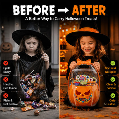 🎃 Unique Halloween Design| Goodie Bags Plastic Candy Bag perfect for candy, gifts, and creative packaging.