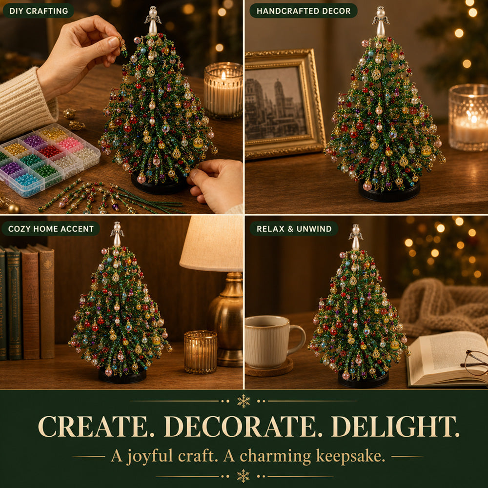 🎄✨ DIY Beaded Christmas Tree Kit – 🎅Create Your Own Sparkling Holiday Decoration | Dlosyvo®