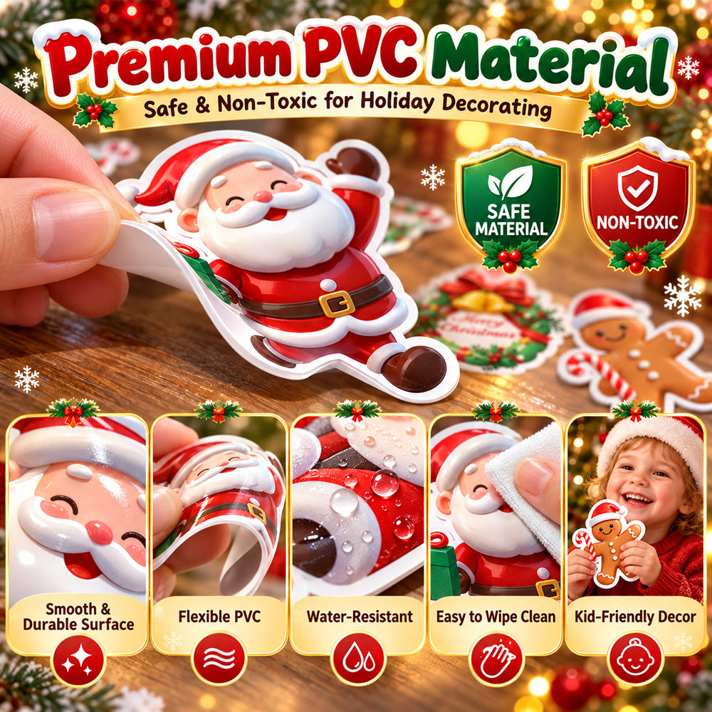 🥳2026 HOT SALE🥳💞50K+ SOLD! 🎄 Light-Up Christmas Wall Decals | No Drill, No Wires, Instant Holiday Glow 🎄