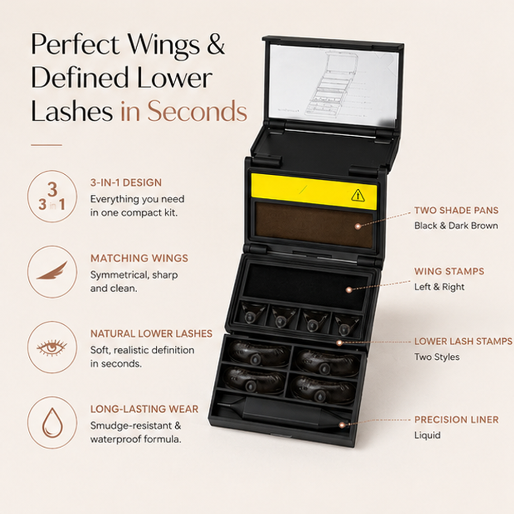 🔥2026 New Arrival🔥3-in-1 Eyeliner and Lower Lash Stamp Kit  Dlosyvo ®