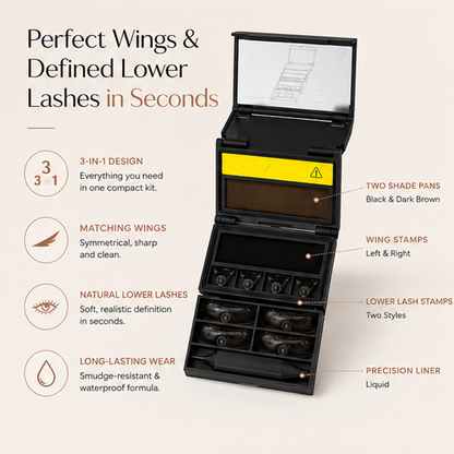 🔥2026 New Arrival🔥3-in-1 Eyeliner and Lower Lash Stamp Kit  Dlosyvo ®