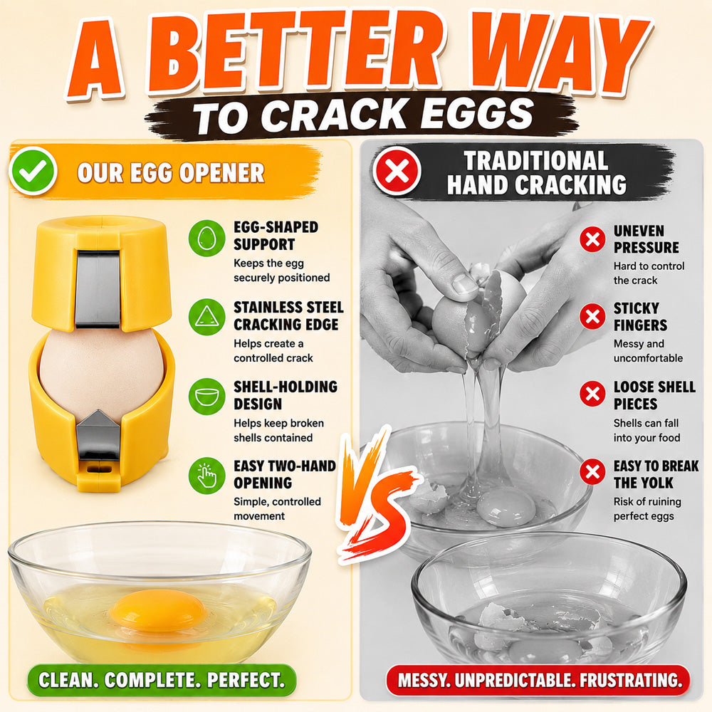 🔥🔥🔥Limited-time 😮‍💨 Buy 1 Get 1 Free ！！！🍳 Quick Egg Cracker Tool – Open Hundreds Of Eggs Faster & Cleaner 🔥