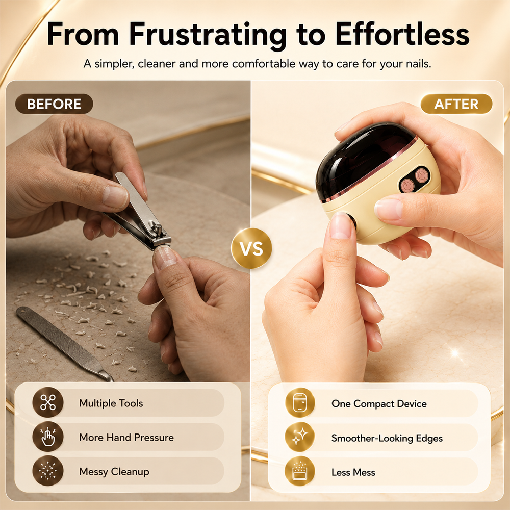 ✂️ LIMITED-TIME 50% OFF!! 💅 2-in-1 Smart Electric Nail Clipper & Polisher 🌟