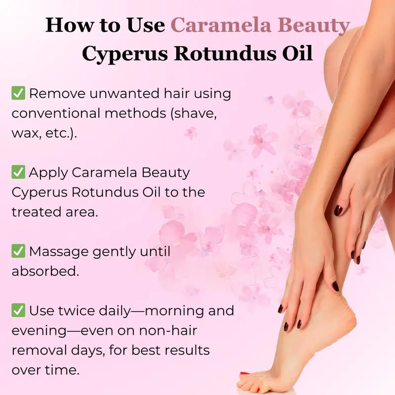 upsell Dlosyvo®⏳⏰  Cyperus Rotundus Oil for Natural Hair Reduction