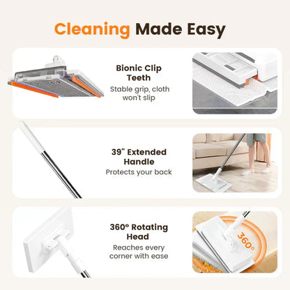 upsell 60%off🧹Disposable Dust Mop with 5 Reusable Cloths