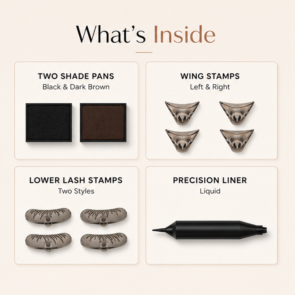 🔥2026 New Arrival🔥3-in-1 Eyeliner and Lower Lash Stamp Kit  Dlosyvo ®