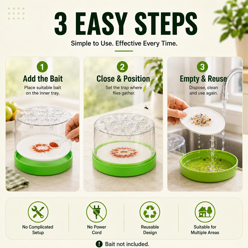 🥳2026 HOT SALE💞50K+ SOLD!🏠🛡️Reusable Non-Electric Fly Trap Dlosyvo®